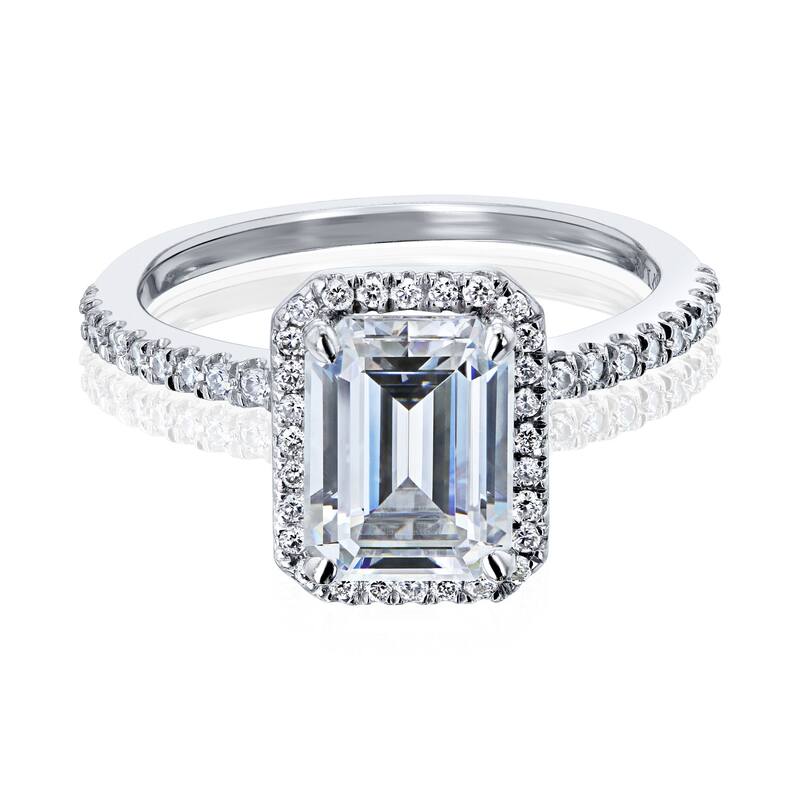 Annello by Kobelli 14k Gold Emma Forever One Moissanite Engagement Ring (DEF/VS, DEF/VS) - White - 4.5