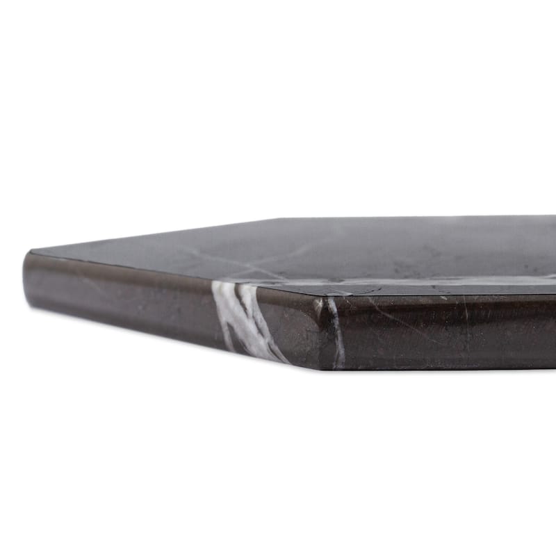 Novica Handmade Hexagon In Black Marble Cheese Board