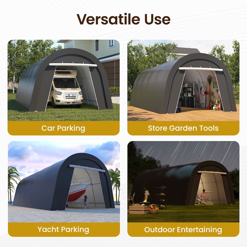 Domed Carport with 4 Cloth Bags