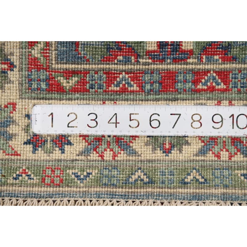 Blue Kazak Oriental Accent Rug Hand-Knotted Wool Carpet - 2'0" x 3'0"