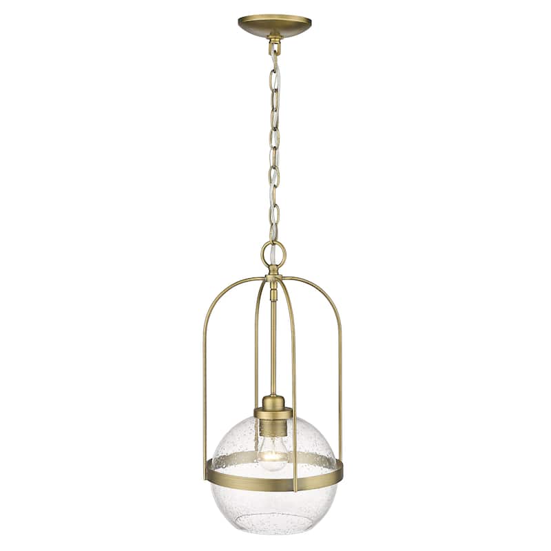Devonshire 1-light Pendant w/ Clear Seeded Glass