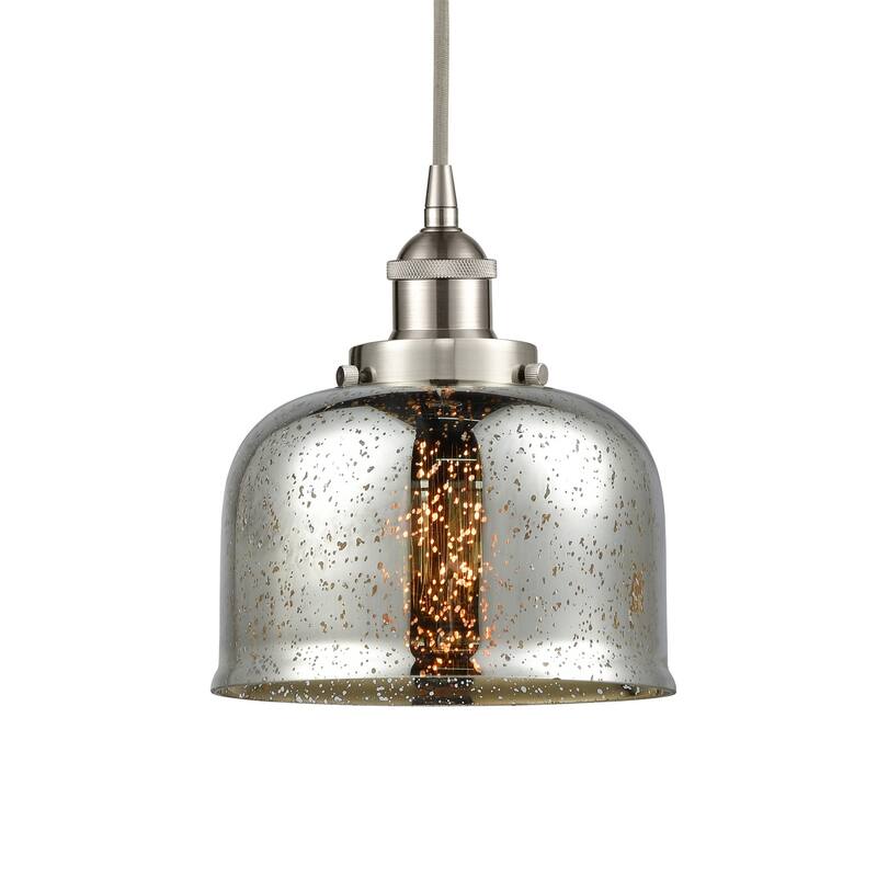 Innovations Lighting 616-1PH-10-8 Bell Pendant Bell 8" Wide Mini - Brushed Satin Nickel / Silver Plated Mercury
