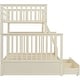preview thumbnail 7 of 12, Cream Twin over Full Wood Bunk Bed with Storage Drawers, Ladder and Safety Guard Rails