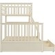 preview thumbnail 7 of 12, Cream Twin over Full Wood Bunk Bed with Storage Drawers