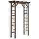 preview thumbnail 7 of 19, Outsunny 7' Wood Steel Outdoor Garden Arched Trellis Arbor with Natural Fir Wood & Side Panel for Climbing Vines