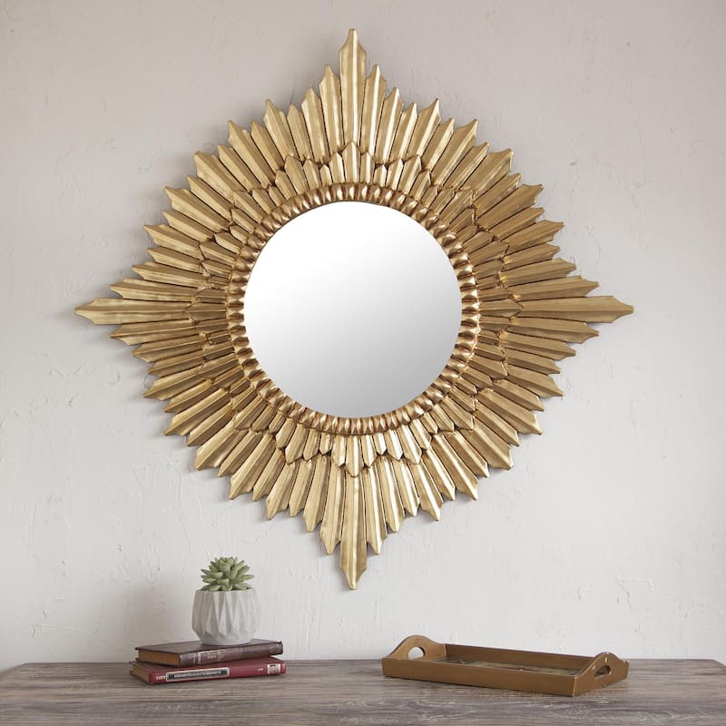 Handmade Radiant Sun Mohena mirror(Peru) - Gold
