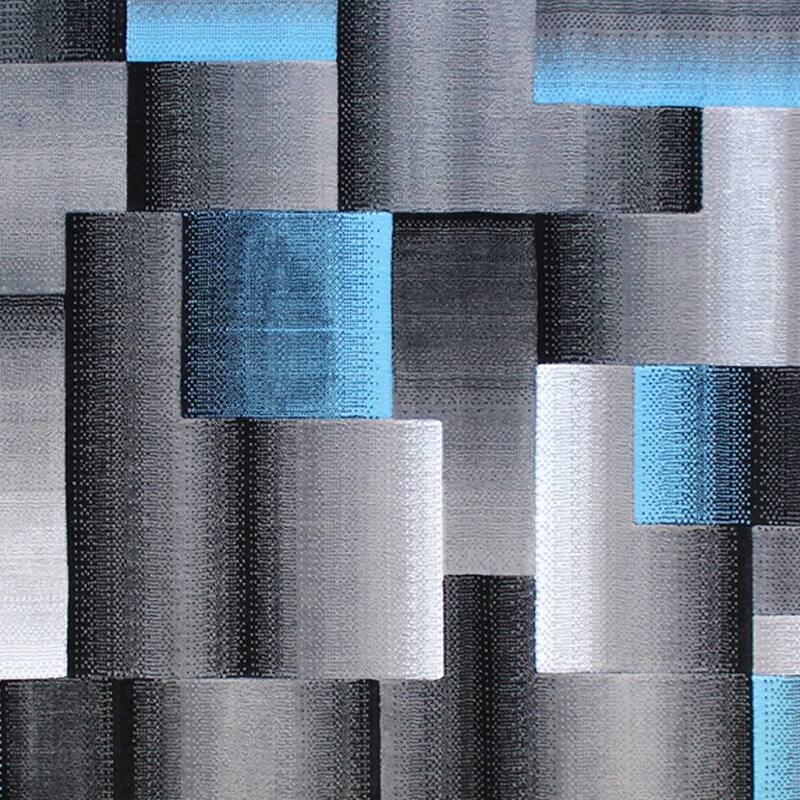 Modern Geometric Style Color Blocked Indoor Area Rug