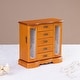 preview thumbnail 1 of 23, Stufurhome Solid Wooden Jewelry Box with 5-Drawers Built-in Necklace hook and Mirror Brown Brown