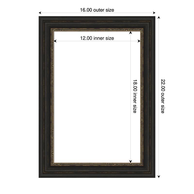 Amanti Art Accent Bronze Narrow Framed Dry Erase Magnetic Board - 16 x 22 in