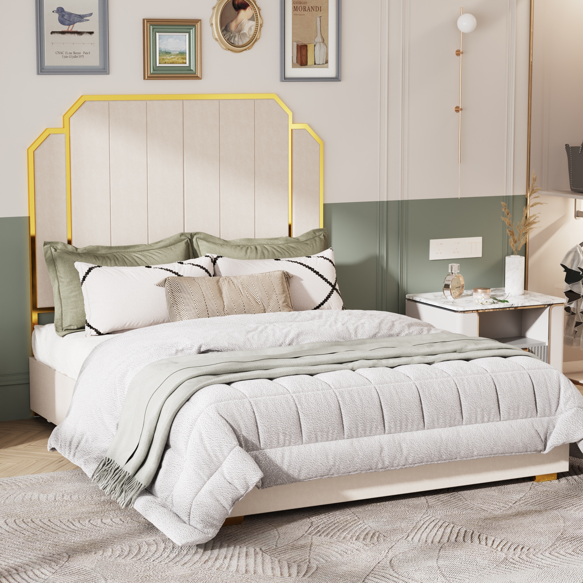 Queen size bed with box spring clearance