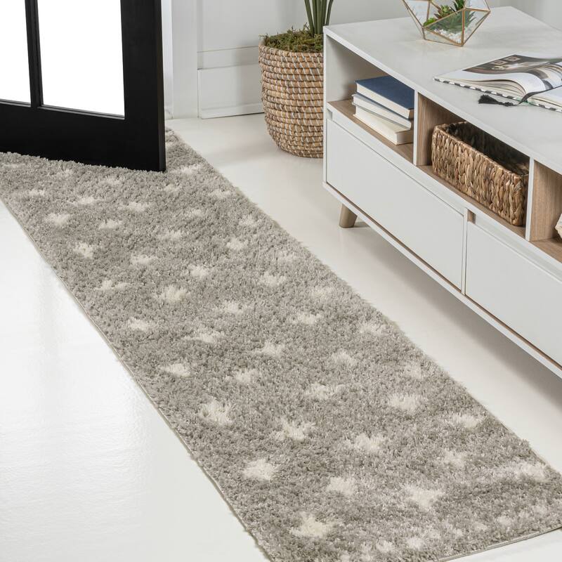 JONATHAN Y Calvia Berber Geometric Shag Area Rug