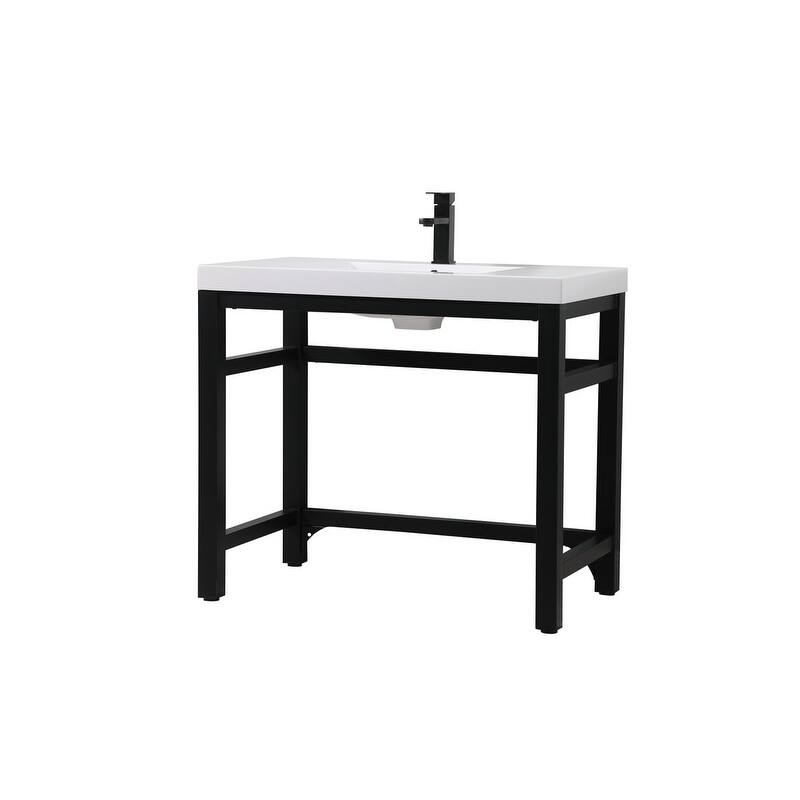 Elegant Lighting VF14536 Raya 36" Rectangular Iron Console Bathroom