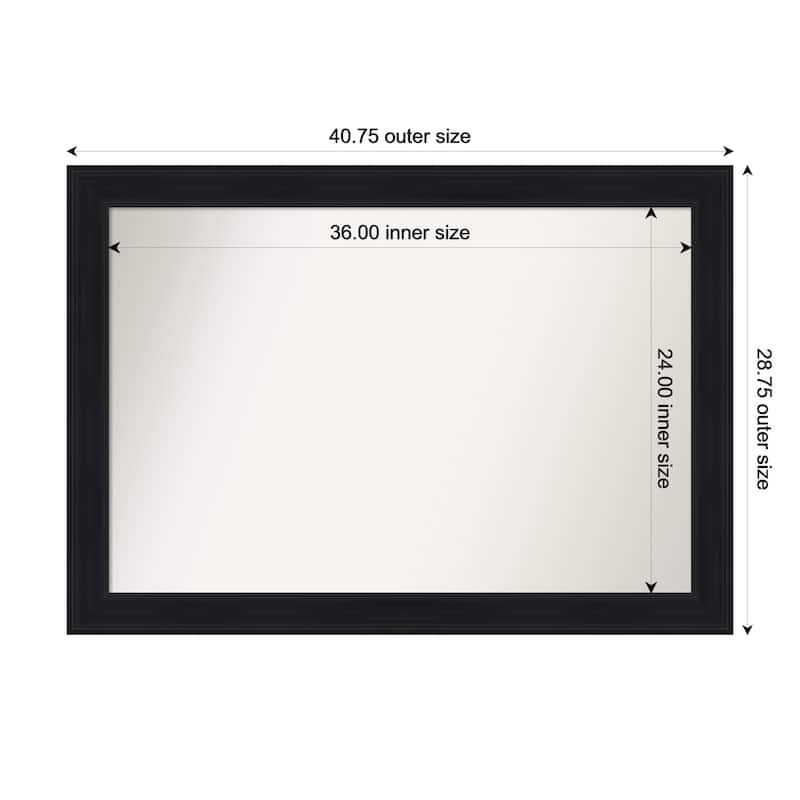 Abbey Black Non-Beveled Framed Bathroom Vanity Wall Mirror - Abbey Black - 41 x 29 in