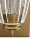 preview thumbnail 7 of 9, Hunter Rossmoor Luxe Gold 1-Light Wall Sconce Light Fixture Clear Glass - Bathroom Bedroom Hallway Office - Modern Designer
