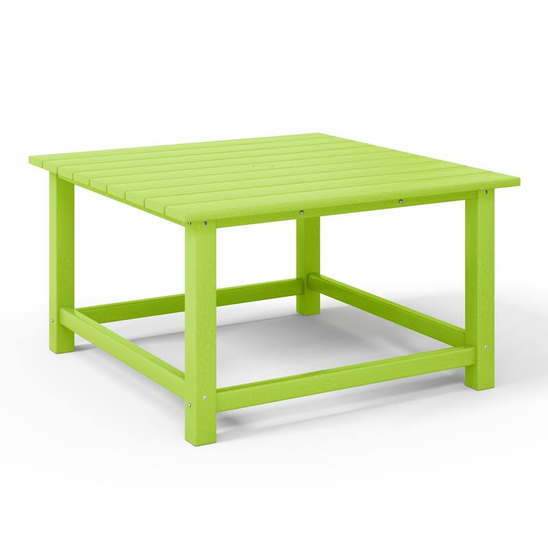 Altura Outdoor 5-Piece Adirondack Chair With Square Coffee Table Conversation Set
