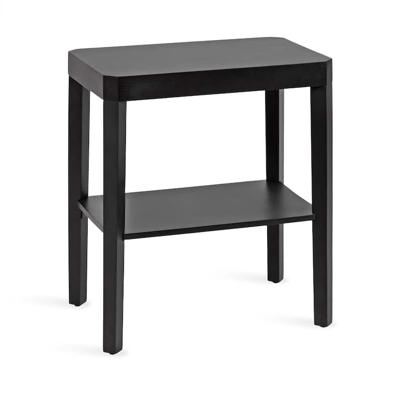 Kate and Laurel Talcott Wood Side Table - 22x14x26 - Black