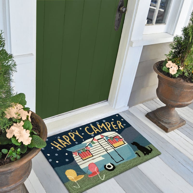 Liora Manne Frontporch Happy Camper Indoor/Outdoor Rug