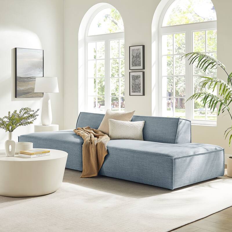 Restore 2-Piece Performance Fabric Upholstered Modular Loveseat - Sky