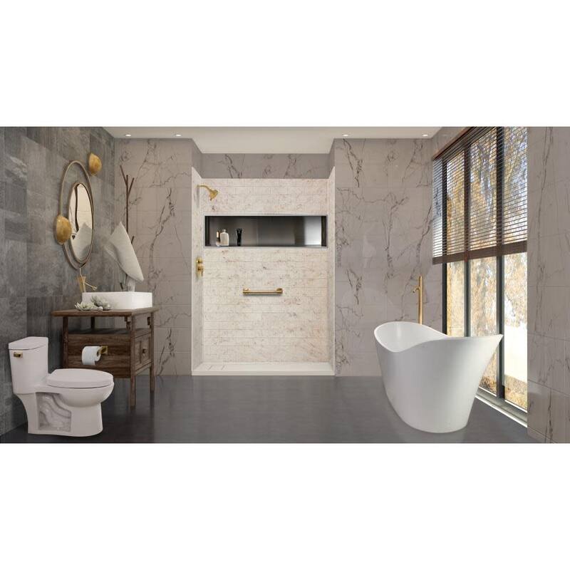 Transolid SWK603672 SaraMar 60" W x 36" D x 72" H Three Panel Shower