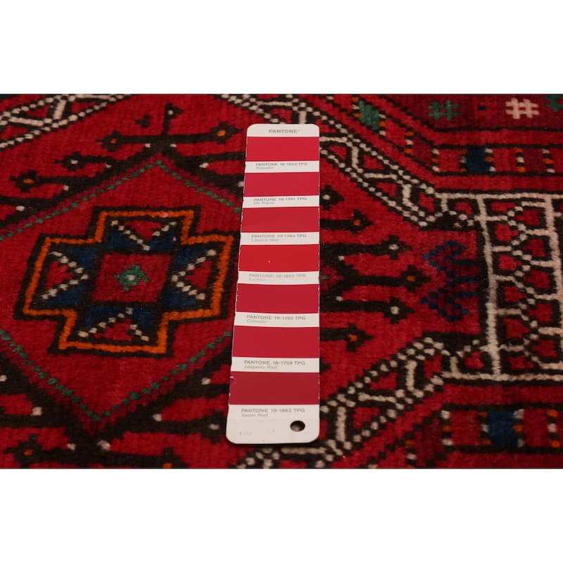 ECARPETGALLERY Hand-knotted Melis Vintage Red Wool Rug - 6'4 x 9'4