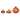 Transpac Glass 8 in. Orange Harvest Speckled Pumpkins Set of 3
