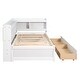 preview thumbnail 8 of 24, Modern Bed Frames with L-shaped Bookcases and Drawers