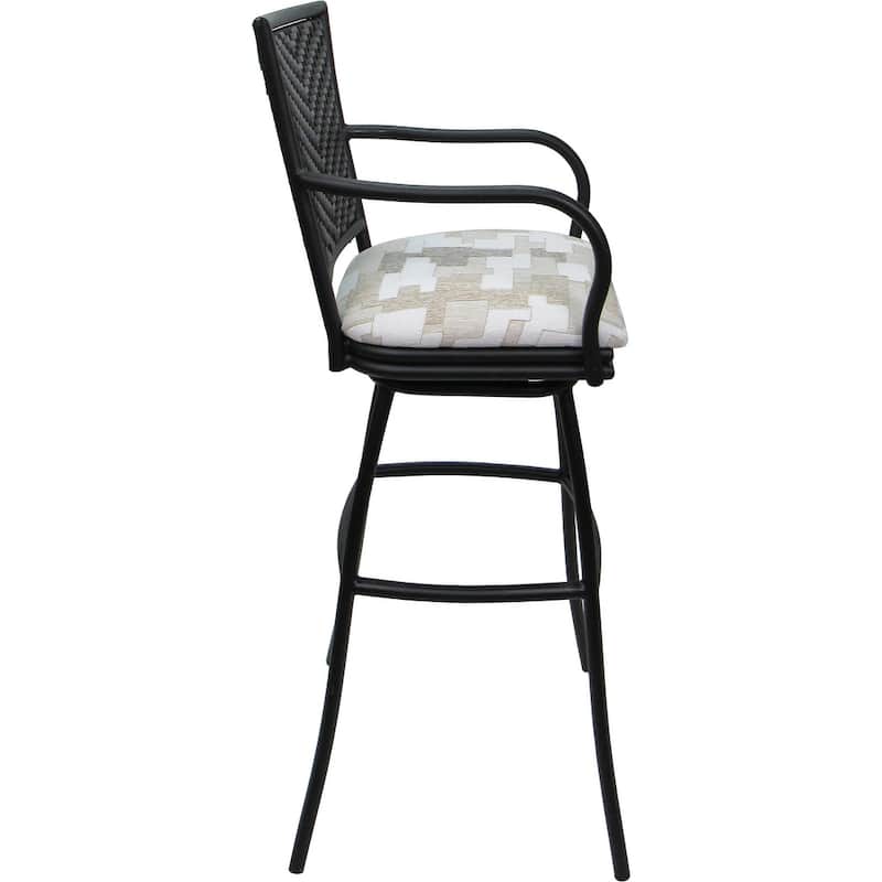 Outdoor Indoor Bar Stool Counter, Extra Tall - Erin with Arms