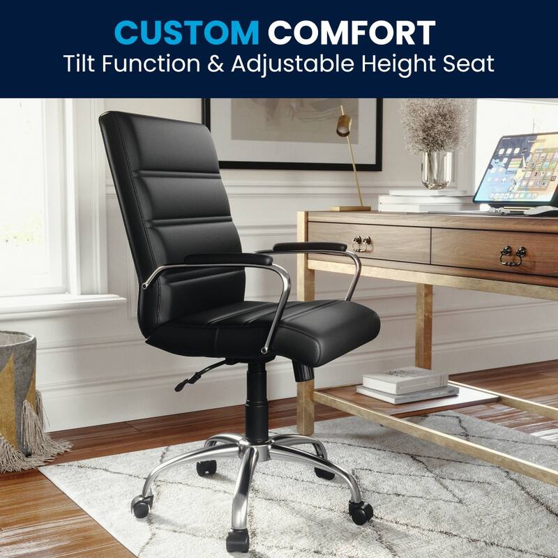 Mid-back LeatherSoft Executive Swivel Office Chair