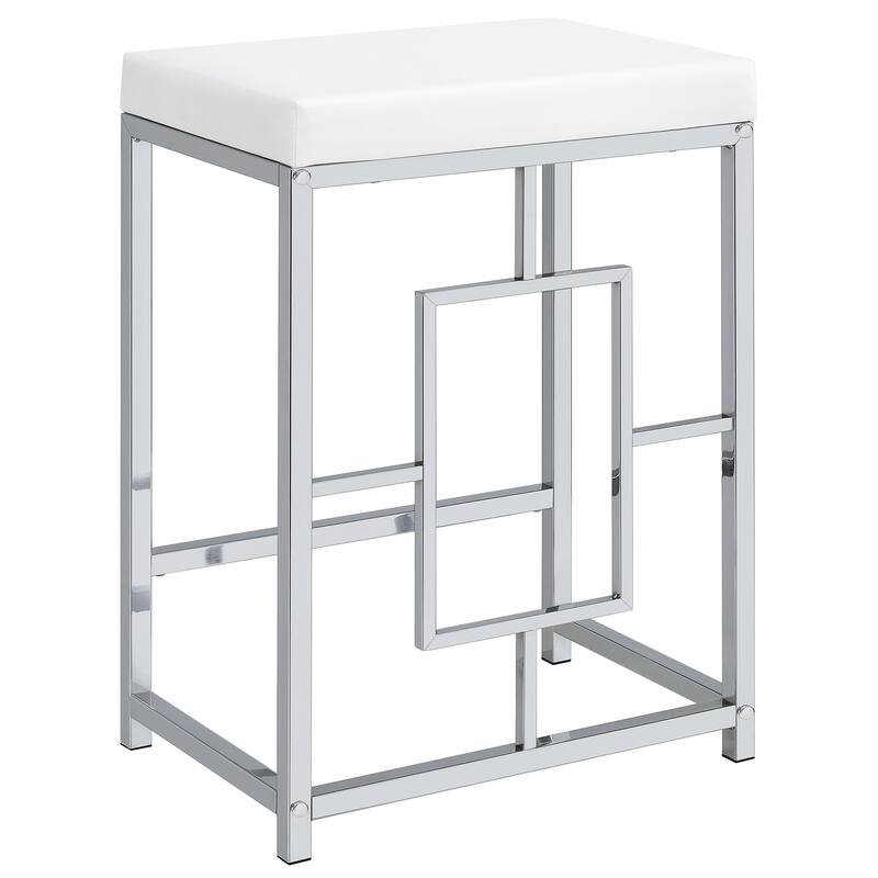 Laguna White 4-piece Counter Height Table with Pot Rack