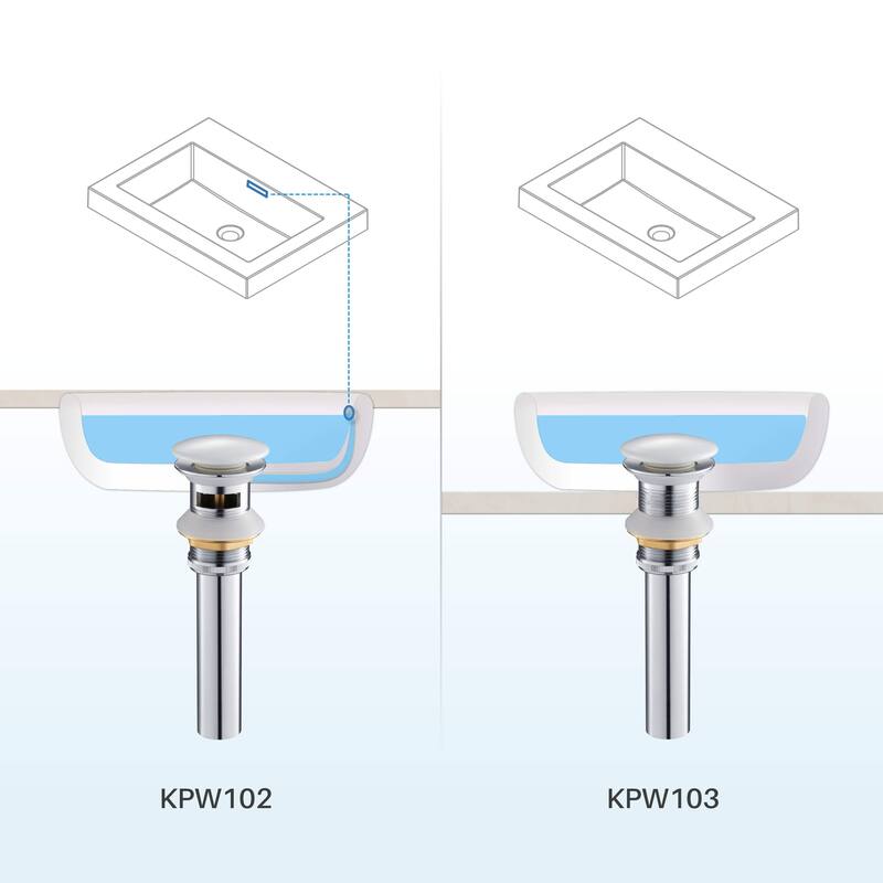 Bathroom Sink Pop Up Drain Stopper Full Cover without Overflow