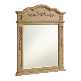 Elegant Lighting Lenora 38" x 32" Arched Beveled Wood Framed Accent