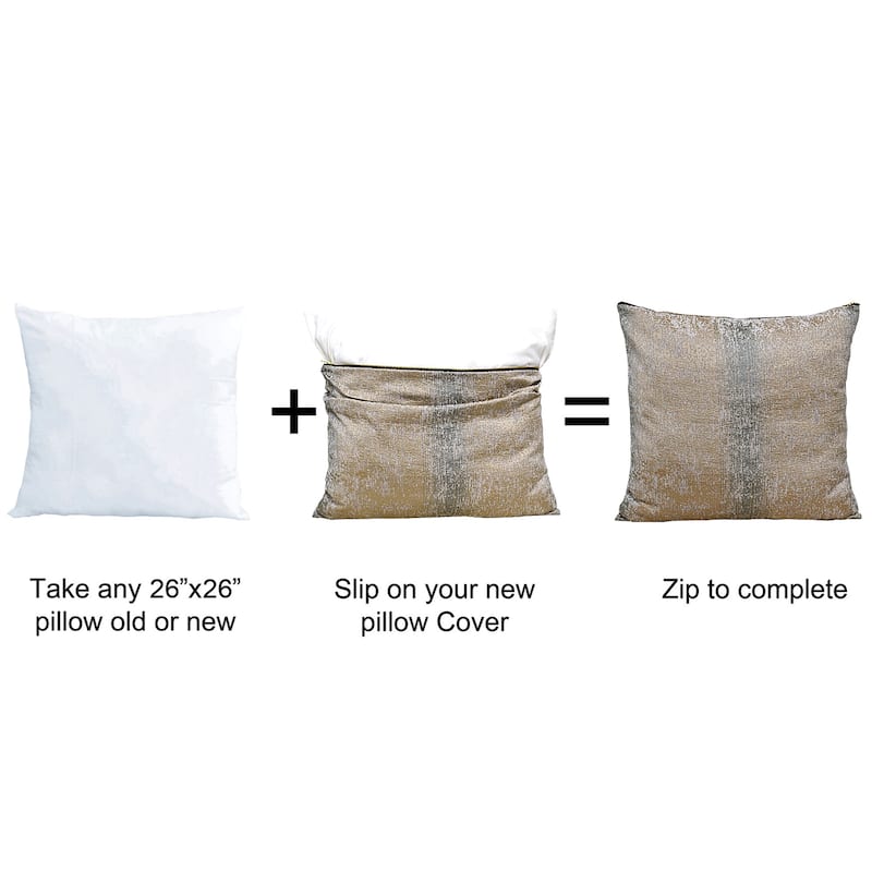 Peralta 2-piece Jacquard Chenille Zipper Pillow Shell Set, NO INSERT