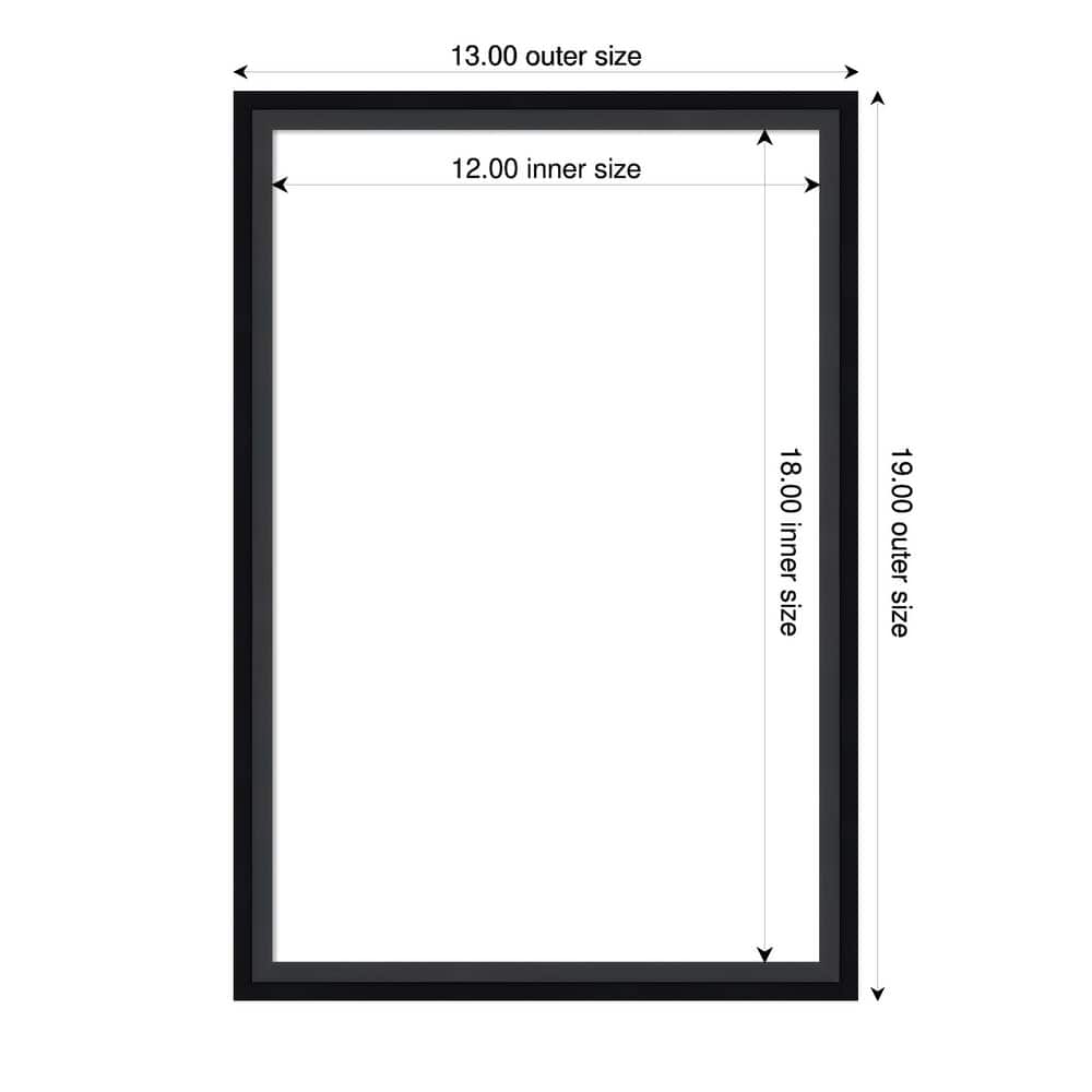 Amanti Art Lucie Black Framed Dry Erase Magnetic Board