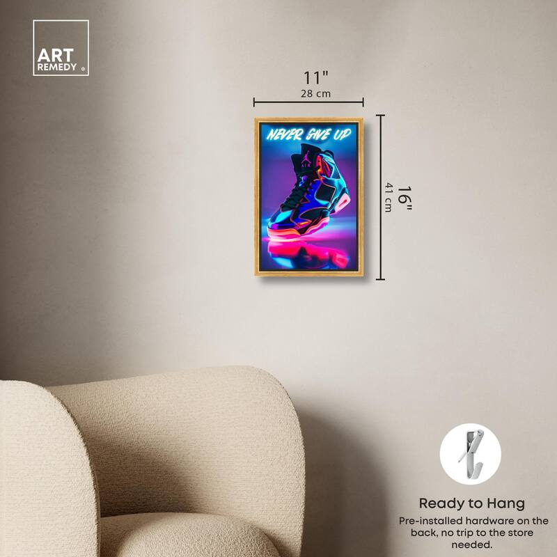 Cool Glow Sneaker Hype Canvas by Art Remedy