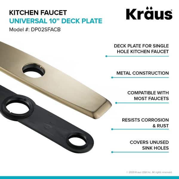 Shop Kraus Dp02 10 Inch Deck Plate For Kitchen Faucet Overstock 30322818