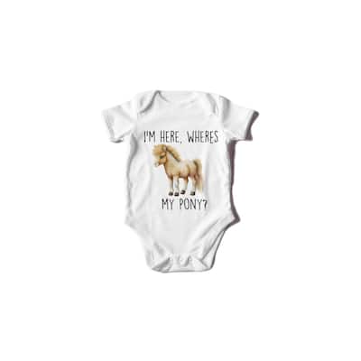 Pony - Baby Boy Girl Clothes Infant Bodysuit Funny Cute Newborn