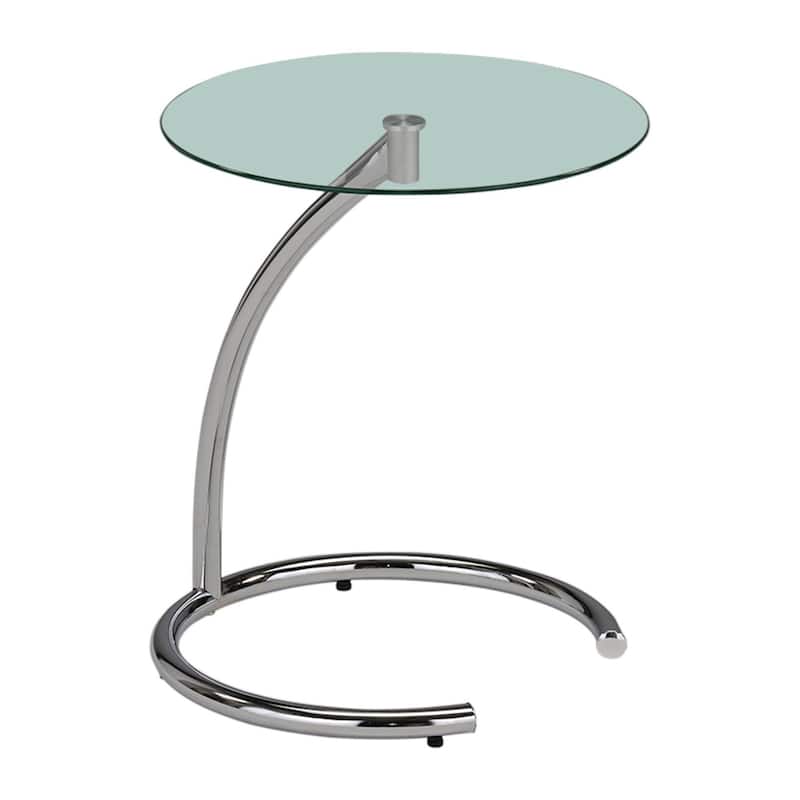 Accent Side End Table, Metal/Glass