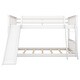 preview thumbnail 12 of 24, Full Over Full Solid Wood Bunk Bed Frame with Convertible Slide and Ladder - Space-Saving Design, Easy Assembly, White