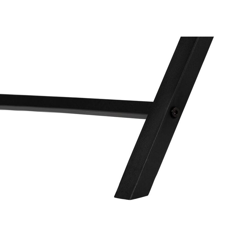 Computer Desk, Home Office, Corner, 55"l, L Shape, Work, Laptop, White Laminate, Black Metal, Contemporary