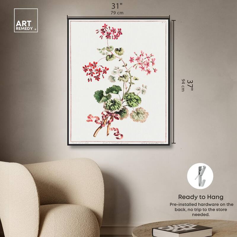 Carlet Variegated Geranium 1801 Canvas by Art Remedy