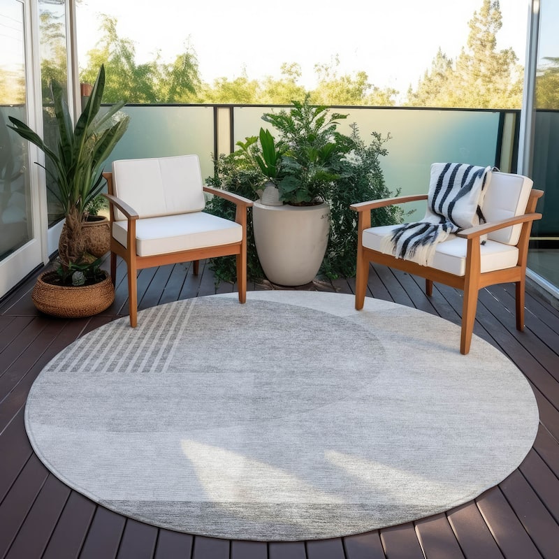 Machine Washable Indoor/ Outdoor Chantille Contemporary Modern Rug