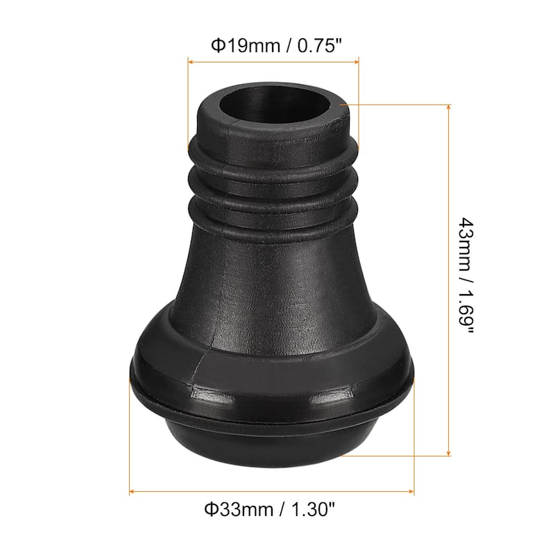 19mm Dia Rubber Reusable Vacuum Wine Bottle Stoppers Sealing Plugs - Black - 24Pcs