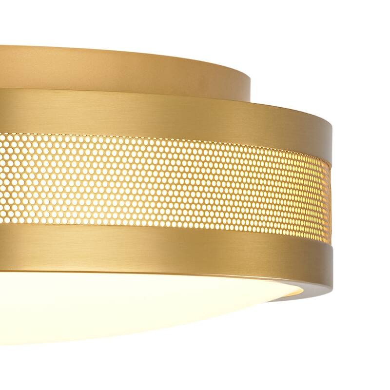Modern Mesh Design Round Dimmable LED Flush Mount Ceiling Light