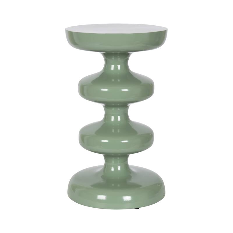 Kate and Laurel Fondi Metal Side Table - 12x12x21 - Green