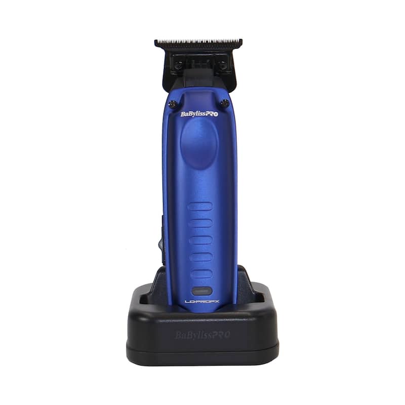BaBylissPRO FXONE LO-PROFX High Performance Low Profile Compact Trimmer - Blue (FX72) + Barberology 9 Inch Clipper Comb