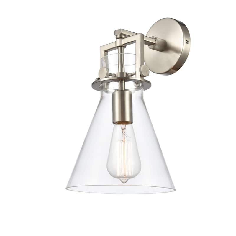 Bellevue Wendell 14" Tall Bathroom Sconce - Brushed Satin Nickel
