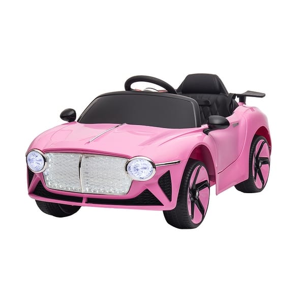 slide 2 of 14, 12V Kids Ride On Car With Remote Control, Battery Powered Electric Car With Music, Front Rear Light, 3-point Safety Belt Pink
