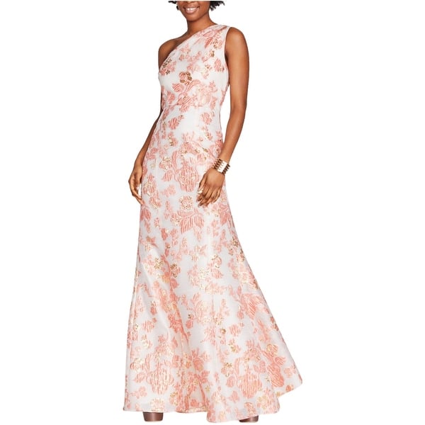 adrianna papell dress one shoulder Women's Jumpsuit the solid pattern Adrianna Papell Womens Floral Gown