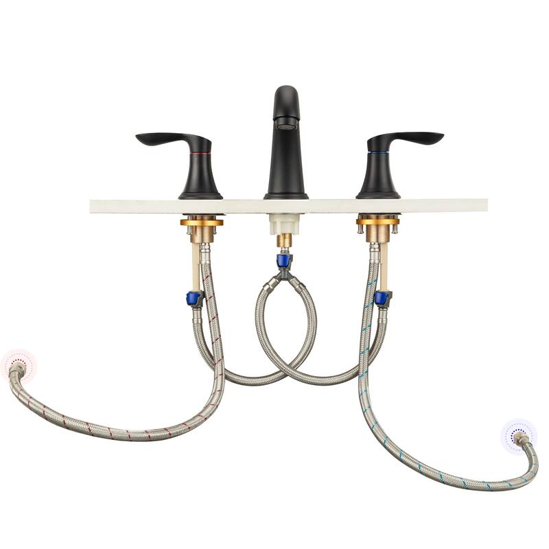 Bathroom Faucet for Sink 3 Holes with Pop up Drain