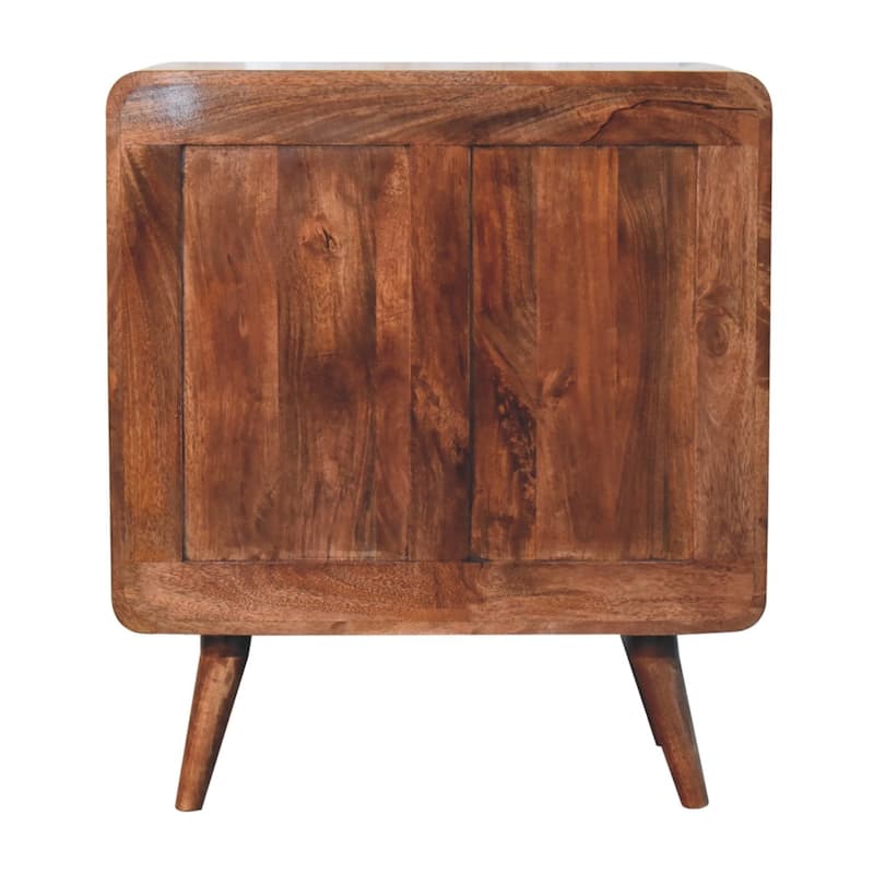 Artisan Furniture Solid Wood Honey Caramel T-bar Ridged Chest, Brown, 3 Drawers - N/A